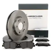 HIRSCHER Bremsscheiben + Bel&auml;ge f&uuml;r KIA Carens 4 1.6/2.0 GDi 1.7 CRDi bis 08.2016 vorne