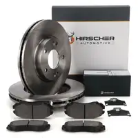HIRSCHER Bremsscheiben + Bremsbel&auml;ge f&uuml;r HYUNDAI Sonata 5 Tucson JM KIA Sportage 2 vorne
