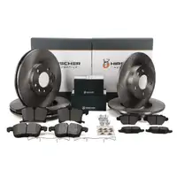 HIRSCHER Bremsscheiben + Bremsbel&auml;ge f&uuml;r OPEL Astra G A 5-Loch mit ABS vorne + hinten