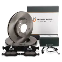 HIRSCHER Bremsscheiben + Bremsbel&auml;ge + Sensor f&uuml;r BMW 3er E46 316-323i 318d 320d Z4 vorne