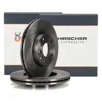 HIRSCHER Bremsscheiben Satz f&uuml;r VW Golf 5 6 7 8 Touran AUDI A3 8V 8Y Q2 vorne 5Q0615301H