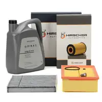 HIRSCHER Filterset 3-tlg + 5L ORIGINAL 0W30 Motor&ouml;l f&uuml;r VW Golf 7 Passat AUDI 1.6/2.0 TDI