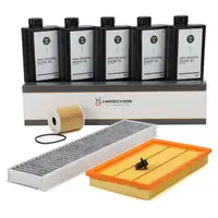 HIRSCHER Filterset + 5L ORIGINAL 5W30 Motor&ouml;l f&uuml;r MINI R50 R53 R52 Cooper S/Works W11