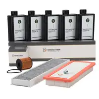 HIRSCHER Filterset + 5L ORIGINAL 5W30 Motor&ouml;l f&uuml;r MINI R56 R55 R60 R57 R58 R61 R59 N14 N18