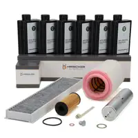 HIRSCHER Filterset 4-tlg + 6L ORIGINAL 5W30 Motor&ouml;l f&uuml;r MINI R60 R61 One D/Cooper D N47