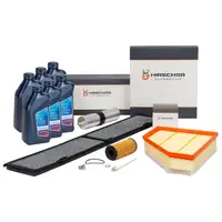 HIRSCHER Filterset 4-tlg + 6L ORIGINAL 5W30 Motor&ouml;l f&uuml;r BMW 3er 316-320d N47 03.2010