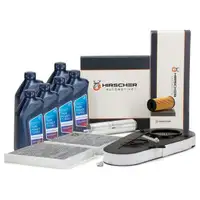 HIRSCHER 4-Piece Filter Set + 6L ORIGINAL 5W30 Engine Oil for BMW 5 Series F10 F11 518d 520d 525d N47