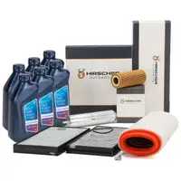 HIRSCHER Filterset 4-tlg + 6L ORIGINAL 5W30 Motor&ouml;l f&uuml;r BMW E60/61 520d 150/163/177 M47