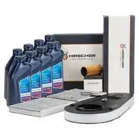 HIRSCHER Filterset 3-tlg + 8L ORIGINAL 5W30 Motor&ouml;l f&uuml;r BMW 5er F10 F11 F07 525d 530d N57