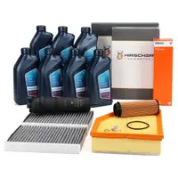 HIRSCHER Filterset 4-tlg + 7L ORIGINAL 5W30 Motor&ouml;l f&uuml;r BMW G30 G31 G32 G11 G12 X5 X6 B57