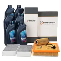 HIRSCHER Filterset 3-tlg + 6L ORIGINAL 0W20 Motor&ouml;l f&uuml;r BMW F45 F46 X1 F48 B38 B48 B37 B47