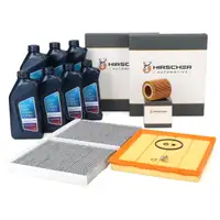 HIRSCHER Filterset + 7L ORIGINAL 5W30 Motor&ouml;l f&uuml;r BMW F10/11/07 F12/13/06 F01-04 N54 N55