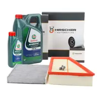 HIRSCHER Filterset + 6L ORIGINAL 5W20 Motor&ouml;l f&uuml;r FORD Mondeo 4 Galaxy S-Max WA6 2.0 2.3