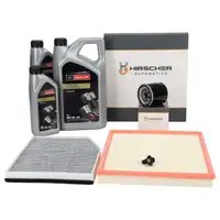 HIRSCHER Filterset 3-tlg + 7L ORIGINAL 5W30 A5 f&uuml;r FORD Tourneo Transit V362 V363 2.2 TDCi