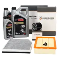 HIRSCHER Filterset 3-tlg + 7L ORIGINAL 5W30 A5 f&uuml;r FORD Transit V363 2.2 TDCi 01.14-07.14