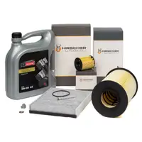 HIRSCHER Filterset 5L ORIGINAL Motorcraft 5W30 Motor&ouml;l f&uuml;r FORD Focus C-Max 1.5/1.6 TDCi