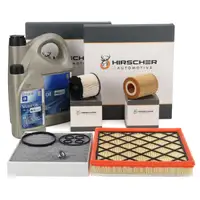 HIRSCHER Filterset 4-tlg + 6L ORIGINAL 5W30 dexos2 Motor&ouml;l f&uuml;r OPEL Astra J 1.7 CDTi