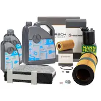 HIRSCHER Filterset 4-tlg + 7L ORIGINAL 5W30 Motor&ouml;l MERCEDES W204 S204 C220CDI OM646.811
