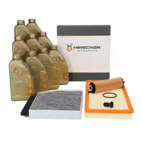 HIRSCHER Filter Set + 9L ORIGINAL 0W20 Engine Oil for MERCEDES W213, S213, C238, 450, E53 AMG, M256