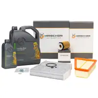 HIRSCHER Filterset + 6L ORIGINAL 5W30 MB 229.52 Motor&ouml;l f&uuml;r MERCEDES W176 W246 C/X117 M270