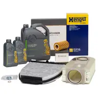 HIRSCHER Filterset 3-tlg + 7L ORIGINAL 5W30 MB 229.52 Motor&ouml;l f&uuml;r MERCEDES W204 W212 OM651