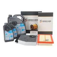 HIRSCHER Filter Set + 7L ORIGINAL 5W30 MB 229.51 Engine Oil for MERCEDES W205, W213, C/X253, M274