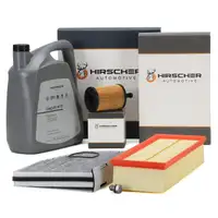 HIRSCHER Filterset 3-tlg + 5L ORIGINAL 0W30 Motor&ouml;l f&uuml;r VW Golf 5 6 AUDI 1.9/2.0 TDI