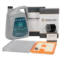HIRSCHER Filterset + 5L ORIGINAL 0W20 Motor&ouml;l f&uuml;r VW Golf 7 Passat B8 A3 8V Q2 1.2/1.4 TSI