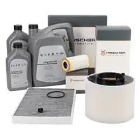 HIRSCHER Filterset 3-tlg + 7L ORIGINAL 0W30 Motor&ouml;l f&uuml;r AUDI S4 B9 S5 F5 TDI 347 PS