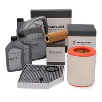 HIRSCHER Filterset + 7L ORIGINAL 0W30 Motor&ouml;l f&uuml;r AUDI A6 C7 A7 4G 2.8 FSI 3.0 TFSI