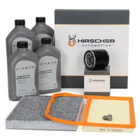 HIRSCHER Filterset + 4L ORIGINAL 0W30 Motor&ouml;l f&uuml;r VW Polo 5 SEAT Ibiza 4 Fabia 3 1.0 6075