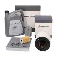 HIRSCHER Filterset 4-tlg + 5L ORIGINAL 0W30 Motor&ouml;l f&uuml;r VW Polo 5 Ibiza 4 Fabia 2 1.2 TDI