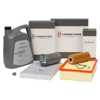 HIRSCHER Filterset 4-tlg + 5L ORIGINAL 0W30 Motor&ouml;l f&uuml;r AUDI A4 8E B6 B7 1.9/2.0 TDI