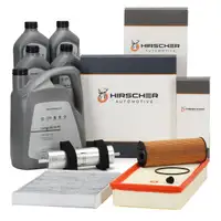 HIRSCHER Filterset 4-tlg + 9L ORIGINAL 0W30 Motor&ouml;l f&uuml;r AUDI Q7 4LB9 3.0 TDI 224/240 PS