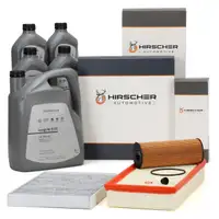 HIRSCHER Filterset 3-tlg + 9L ORIGINAL 0W30 Motor&ouml;l f&uuml;r AUDI Q7 Cayenne VW Touareg V6 TDI