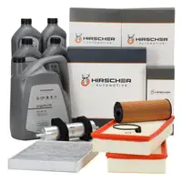 HIRSCHER Filterset 4-tlg + 9L ORIGINAL 0W30 Motor&ouml;l f&uuml;r AUDI Q7 4LB 4.2 TDI 340 PS CCFC