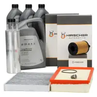 HIRSCHER Filterset 4-tlg + 8L ORIGINAL 0W30 Motor&ouml;l f&uuml;r VW Multivan 1.9/2.5 TDI