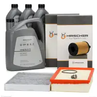 HIRSCHER Filterset 3-tlg + 8L ORIGINAL 0W30 Motor&ouml;l f&uuml;r VW Multivan 1.9/2.5 TDI