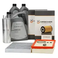 HIRSCHER Filterset 4-tlg + 7L ORIGINAL 0W30 Motor&ouml;l f&uuml;r VW Multivan Transporter T5 2.0 TDI