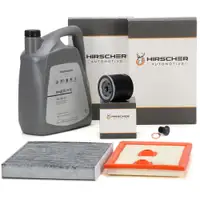 HIRSCHER Filterset + 5L ORIGINAL 0W30 Motor&ouml;l f&uuml;r VW Polo 5 AUDI 8X Ibiza 1.2/1.4 TSI