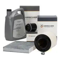 HIRSCHER Filterset + 5L ORIGINAL 0W30 Motor&ouml;l f&uuml;r VW Polo 5 AUDI A1 8X 1.2/1.4 TSI 06.2010