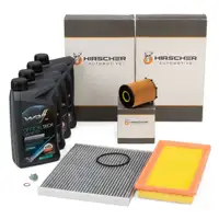 HIRSCHER Filterset + 4L WOLF 0W30 SP Motor&ouml;l f&uuml;r FIAT Punto 199 ALFA ROMEO Mito 955 0.9