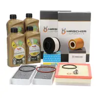 HIRSCHER Filterset 4-tlg + 4L TOTAL 0W30 Motor&ouml;l f&uuml;r OPEL Astra L PSA 308 II 508 II 1.5D