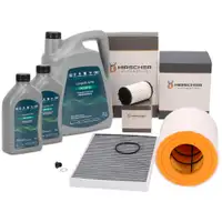 HIRSCHER Filterset Filterpaket + 7L ORIGINAL 0W20 f&uuml;r AUDI A6 C8 A7 4K 55 TFSI 340 PS
