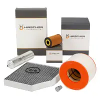 HIRSCHER Filterset Filterpaket 4-tlg f&uuml;r AUDI A6 C7 2.0 TDI 136/163/177 PS ab 09.2014