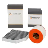 HIRSCHER Innenraumfilter + Luftfilter f&uuml;r AUDI A6 C7 A7 4G A8 4H 1.8/2.0 TFSI 2.0 TDI