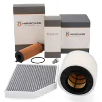 HIRSCHER Filterset Filterpaket 3-tlg f&uuml;r AUDI A4 B8 A5 8T 8F 2.7/3.0 TDI 163-240 PS