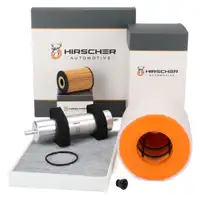 HIRSCHER Filterset Filterpaket 4-tlg f&uuml;r AUDI A6 C8 A7 4K 30/35/40 TDI 136/163/204 PS