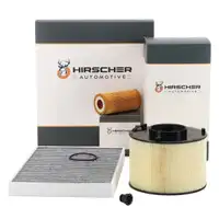 HIRSCHER Filterset Filterpaket f&uuml;r AUDI A4 8W B9 A5 F5 2.0/35/40/45 TFSI 150-265 PS