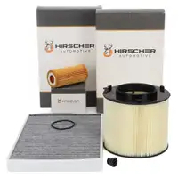 HIRSCHER Filterset Filterpaket f&uuml;r AUDI A4 B9 A5 F5 Q5 FY 2.0/35/40/45 TFSI Mild Hybrid